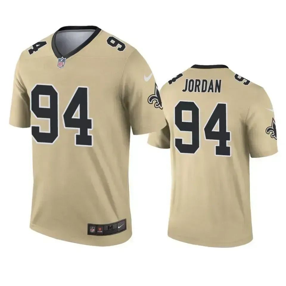 Men New Orleans Saints 94 Cameron Jordan Nike Gold Inverted Legend NFL Jersey